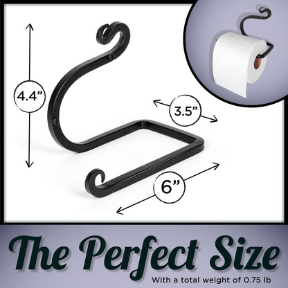 Wrought Iron Wave Design Blacksmith Handmade Wall Mounted Toilet Paper Holder