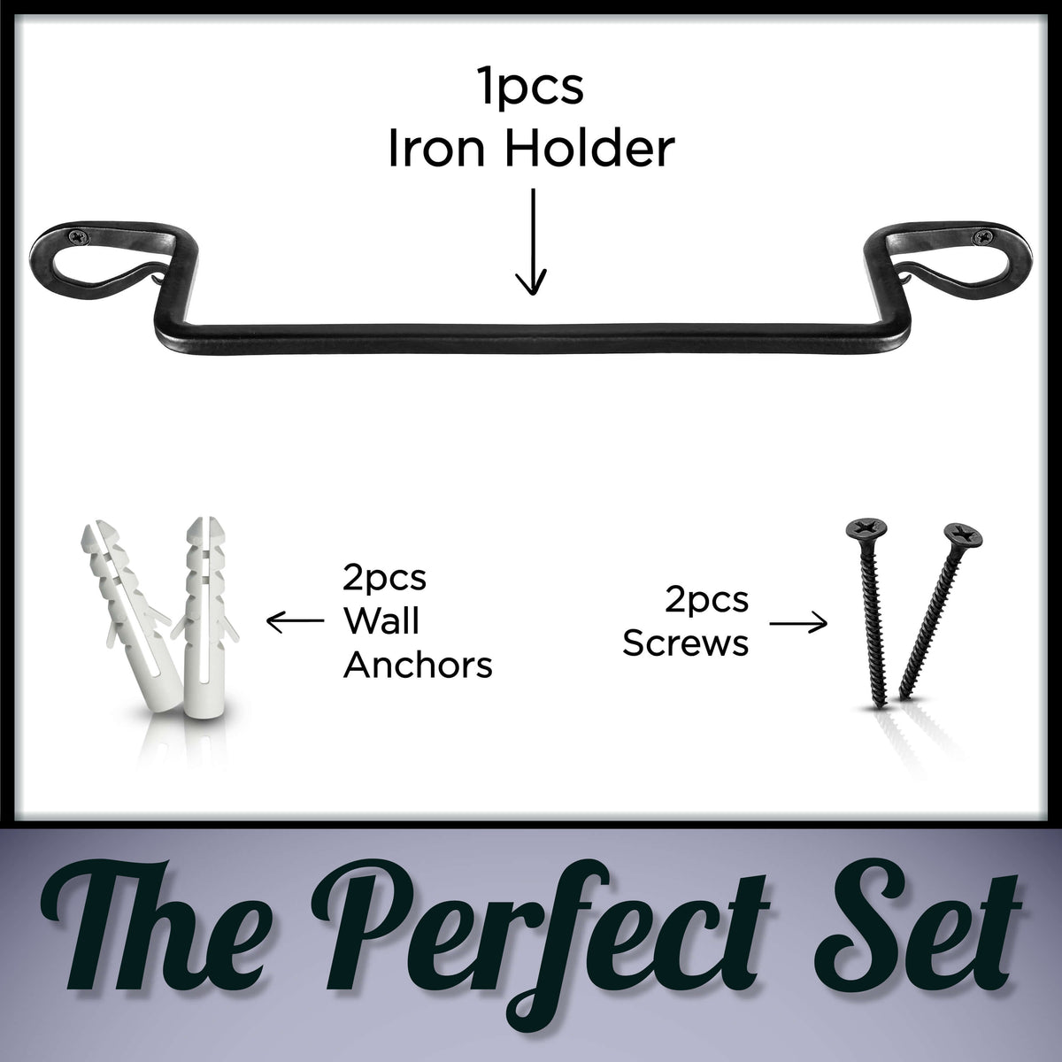 Handmade Wrought Iron Towel Holder  - 14 inch