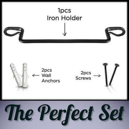 Handmade Wrought Iron Towel Holder  - 14 inch