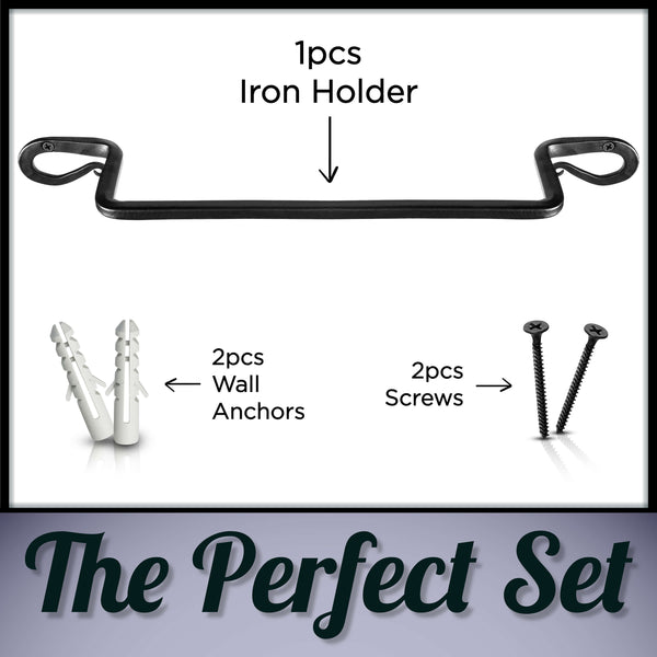 Handmade Wrought Iron Towel Holder  - 14 Inch