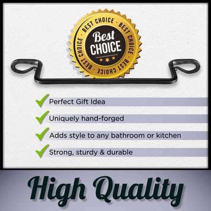 Handmade Wrought Iron Towel Holder  - 14 inch