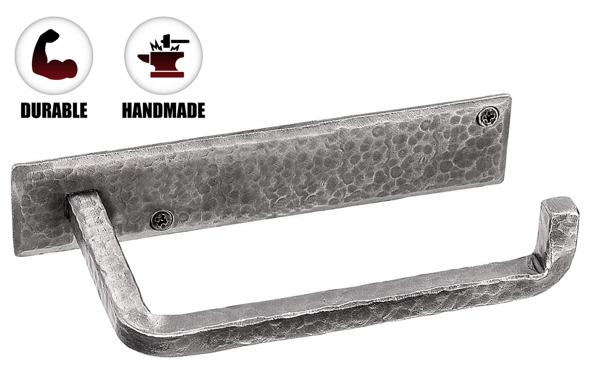 Wall Mounted Iron Toilet Paper Holder - Silver