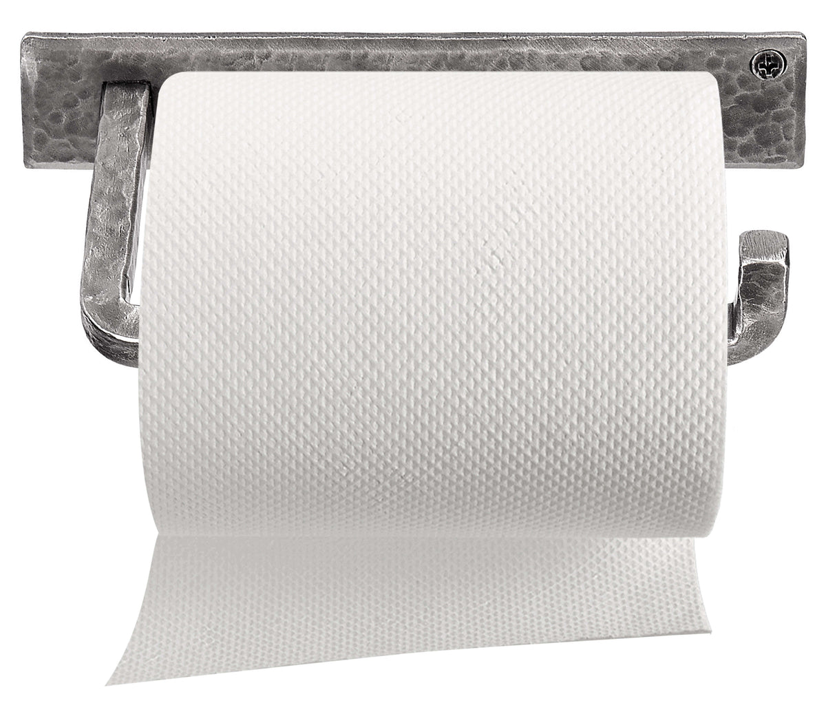 Wall Mounted Iron Toilet Paper Holder - Silver
