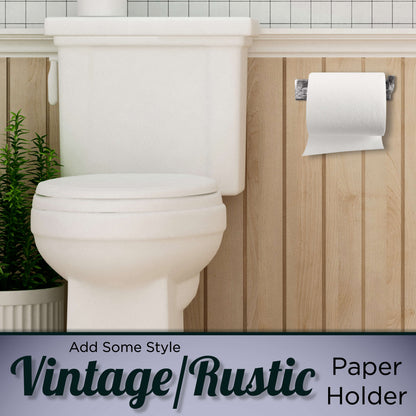 Wall Mounted Iron Toilet Paper Holder - Silver