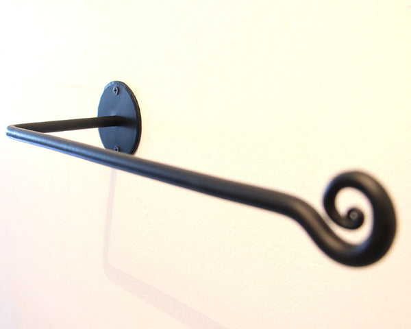 Wrought Iron One Swirl Wall Mount Paper Towel Holder  