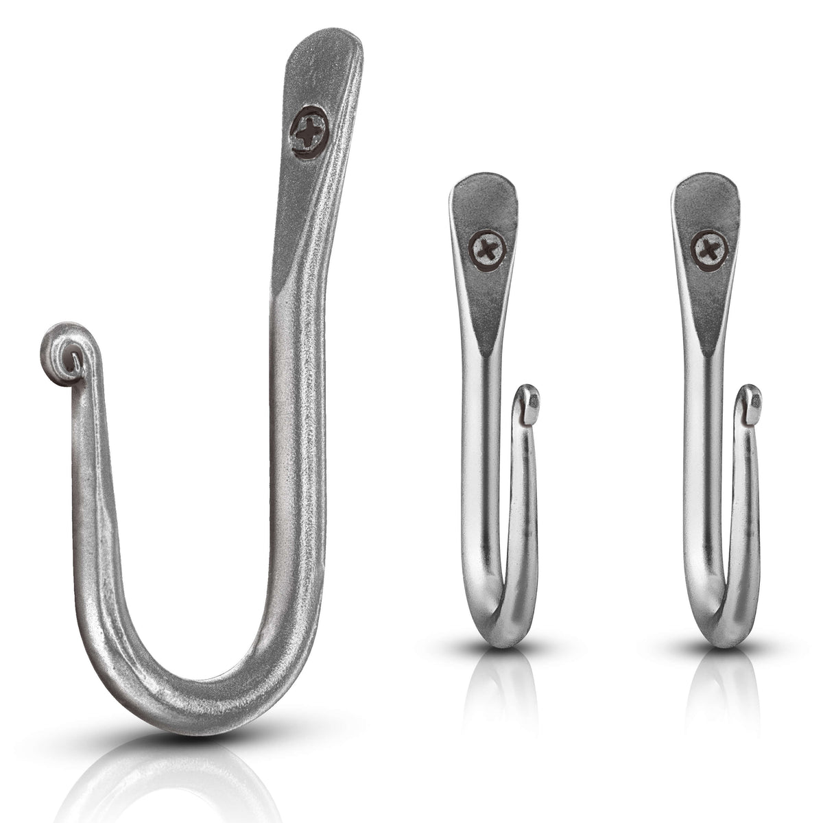 Wrought Iron Wall Mounted Hooks - Blacksmith Handmade