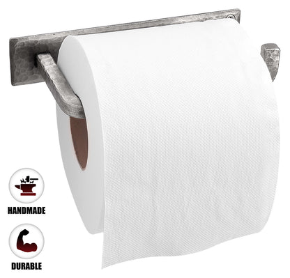 Wall Mounted Iron Toilet Paper Holder - Silver