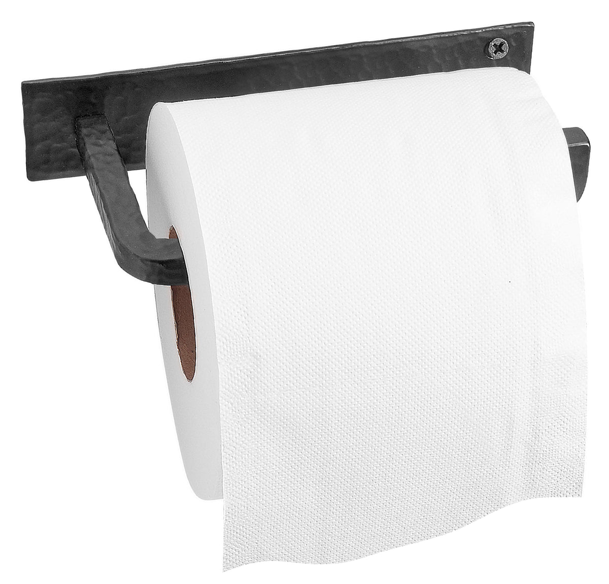 Wrought Iron Wall Mounted Toilet Paper Holder  - Black