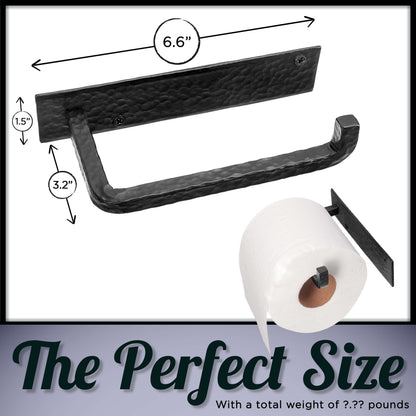 Wrought Iron Wall Mounted Toilet Paper Holder  - Black