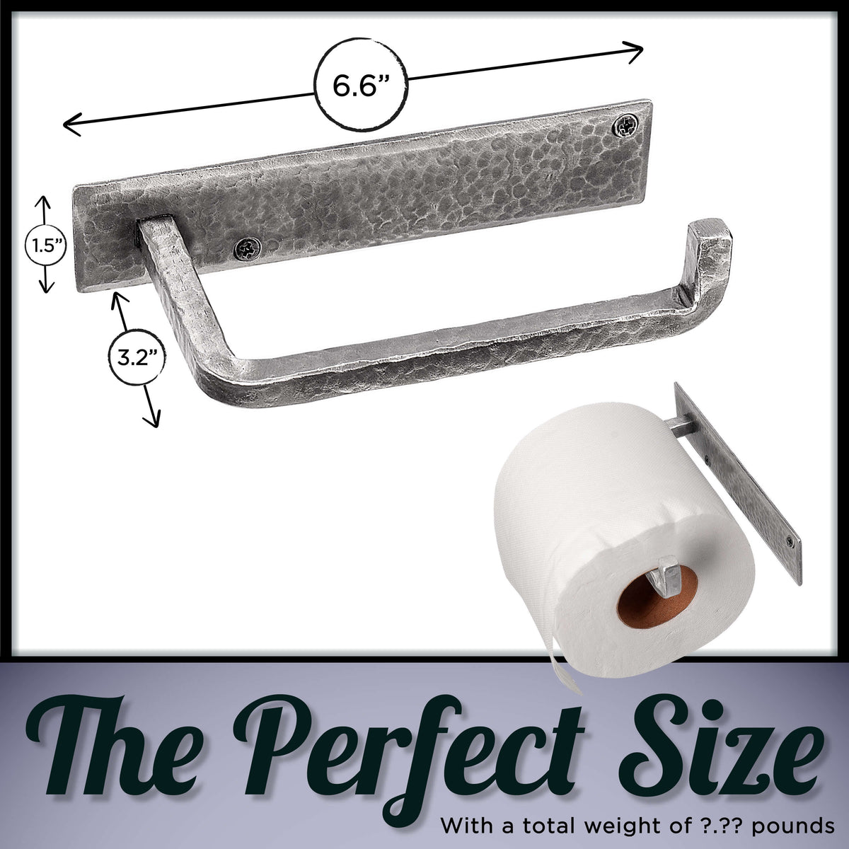 Wall Mounted Iron Toilet Paper Holder - Silver