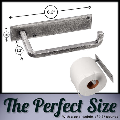 Wall Mounted Iron Toilet Paper Holder - Silver