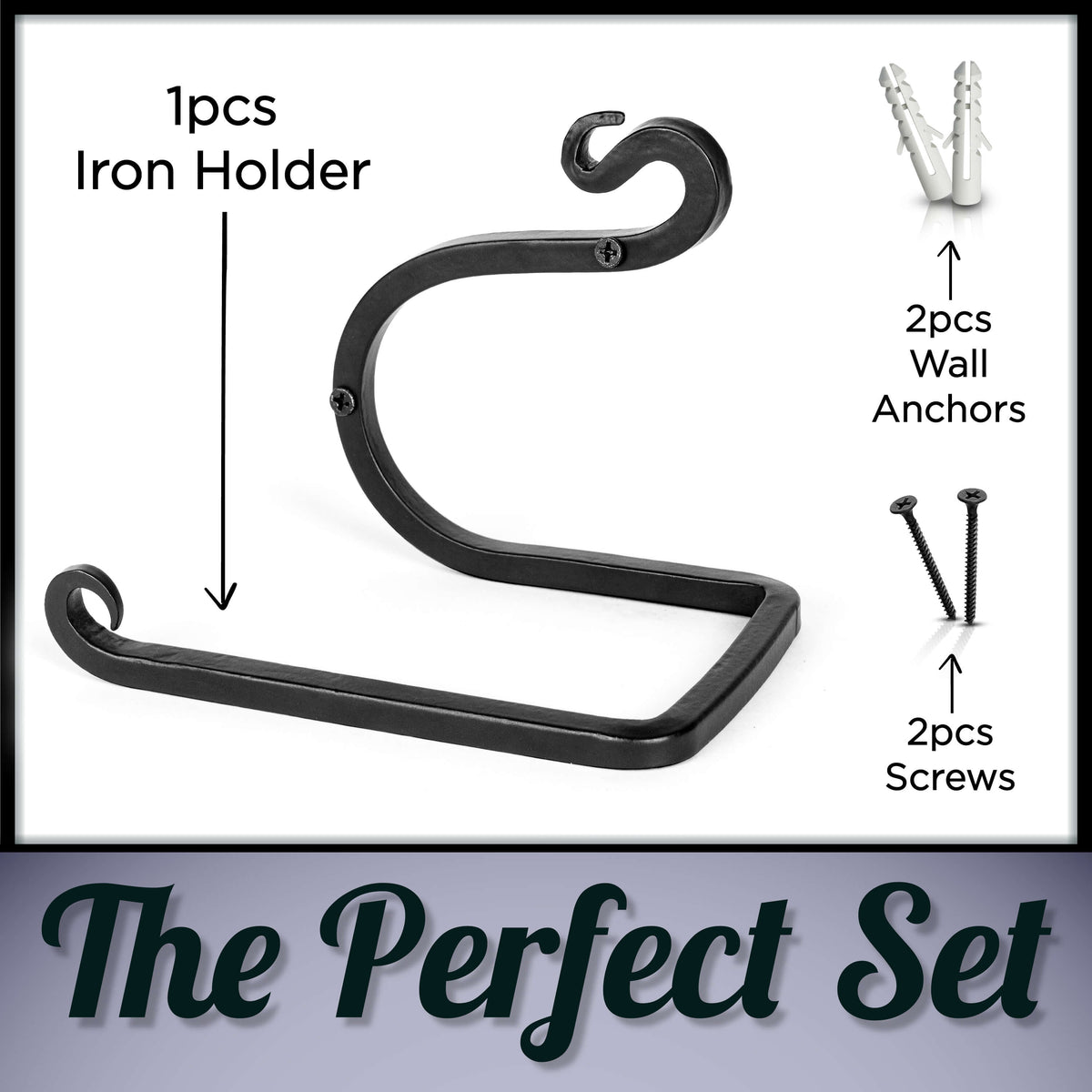 Wrought Iron Wave Design Blacksmith Handmade Wall Mounted Toilet Paper Holder