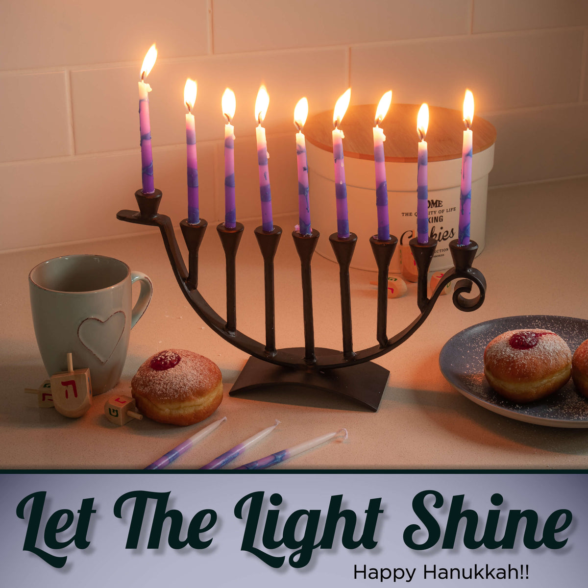 Menorahs for Hanukkah - 9 Candle Handmade Iron Chanukah Menorah